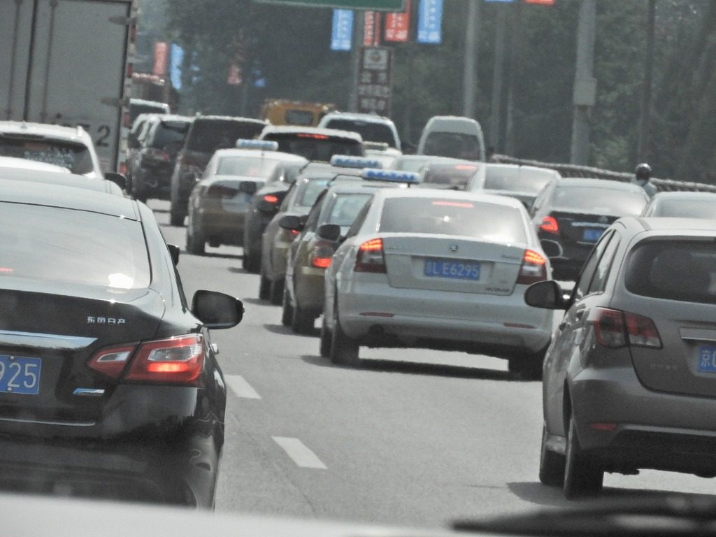 北京市内の車の渋滞